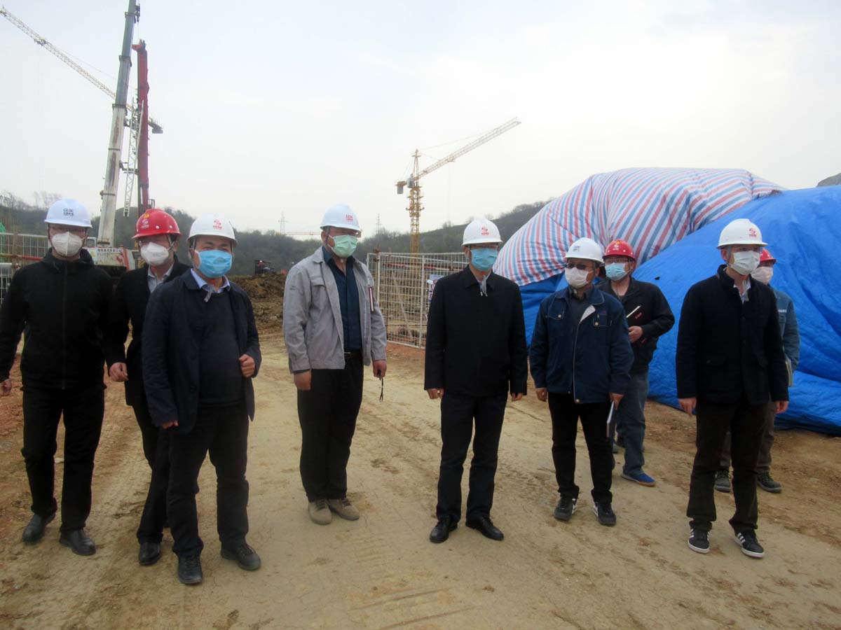 皖能環(huán)?？偨浝韽垶榱x到安徽電建一公司合肥龍泉山項目調研疫情防控和復工復產工作