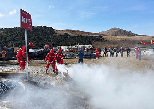 中國安能第二工程局四川涼山項目部開展防火、防汛、防地質(zhì)災害綜合演練