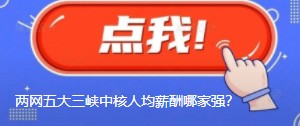 國網(wǎng)南網(wǎng)華能大唐國家能源三峽中核人均薪酬哪家強？