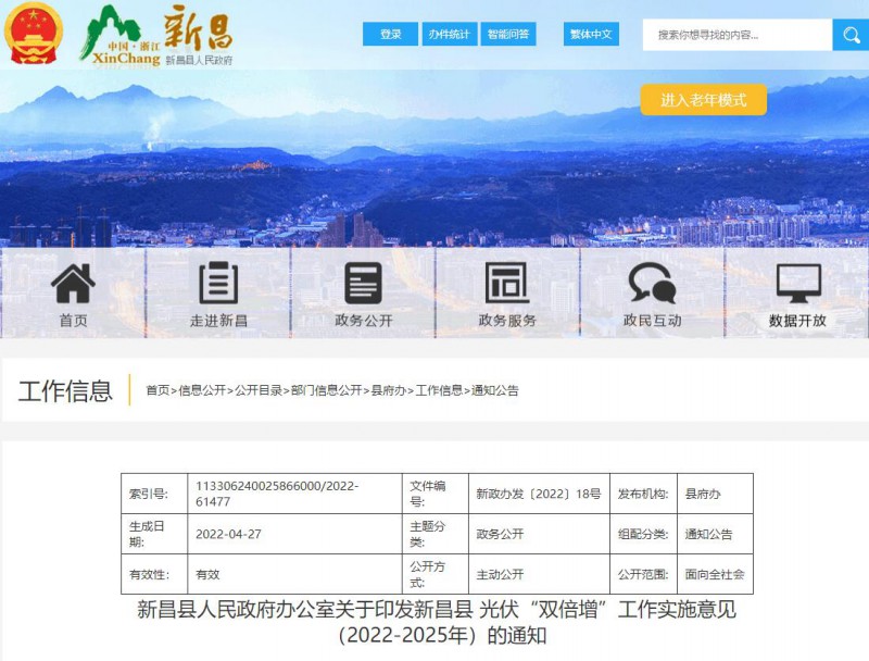 浙江新昌：大力推進(jìn)工商業(yè)建筑屋頂光伏，全縣現(xiàn)有黨政機(jī)關(guān)、事業(yè)單位等公共建筑屋頂實(shí)現(xiàn)100%安裝