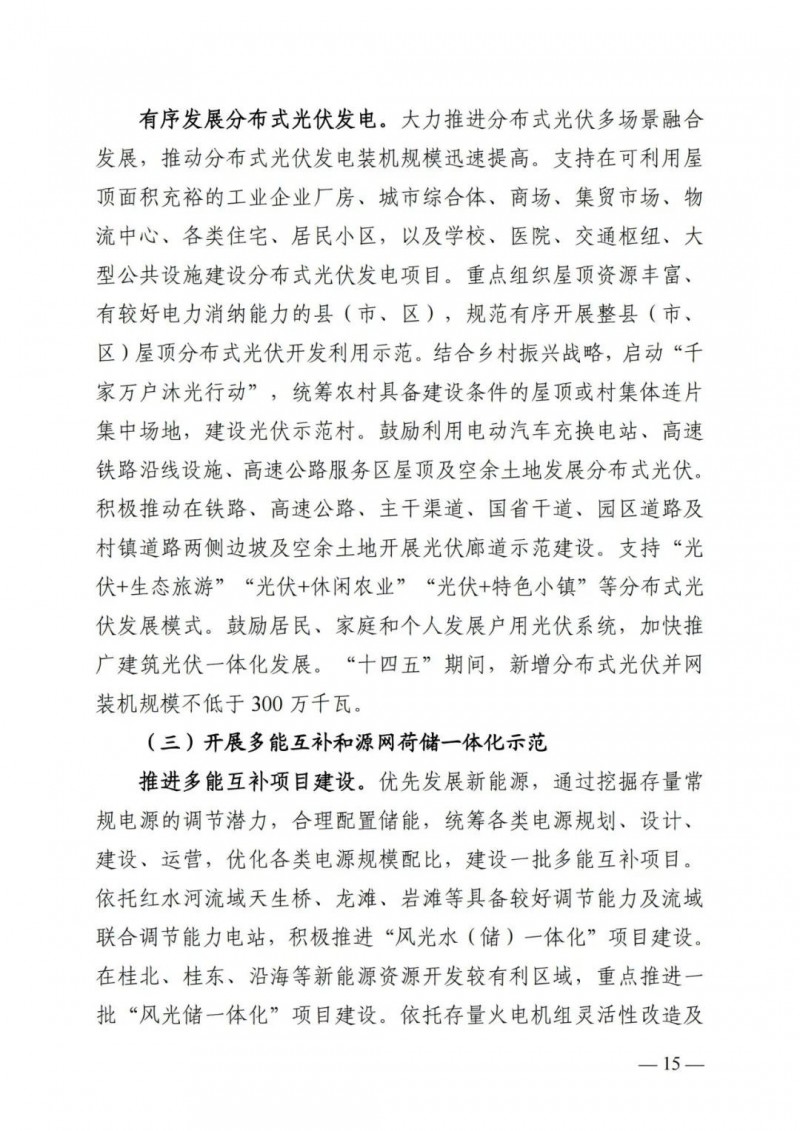 廣西“十四五”規(guī)劃：大力發(fā)展光伏發(fā)電，到2025年新增光伏裝機(jī)15GW！