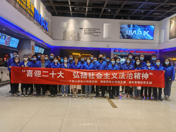 烏海供電公司多家黨支部聯(lián)合開展“喜迎二十大，弘揚社會主義法治精神”主題觀影活動