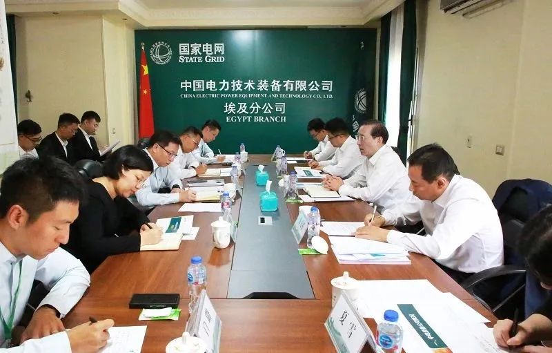 辛保安調(diào)研國網(wǎng)駐非辦、中電裝備埃及分公司