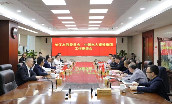 中國電建黨委書記、董事長丁焰章與長江水利委員會黨組書記、主任劉冬順會談