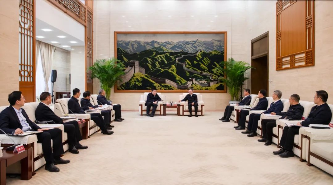 大唐集團(tuán)董事長、黨組書鄒磊與國家電網(wǎng)董事長、黨組書記張智剛會(huì)談