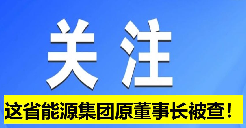 這省能源集團(tuán)原董事長(zhǎng)被查！