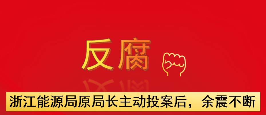 浙江能源局原局長(zhǎng)主動(dòng)投案后，余震不斷